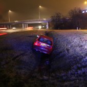 Rechtdoor in de sloot N206 Katwijk